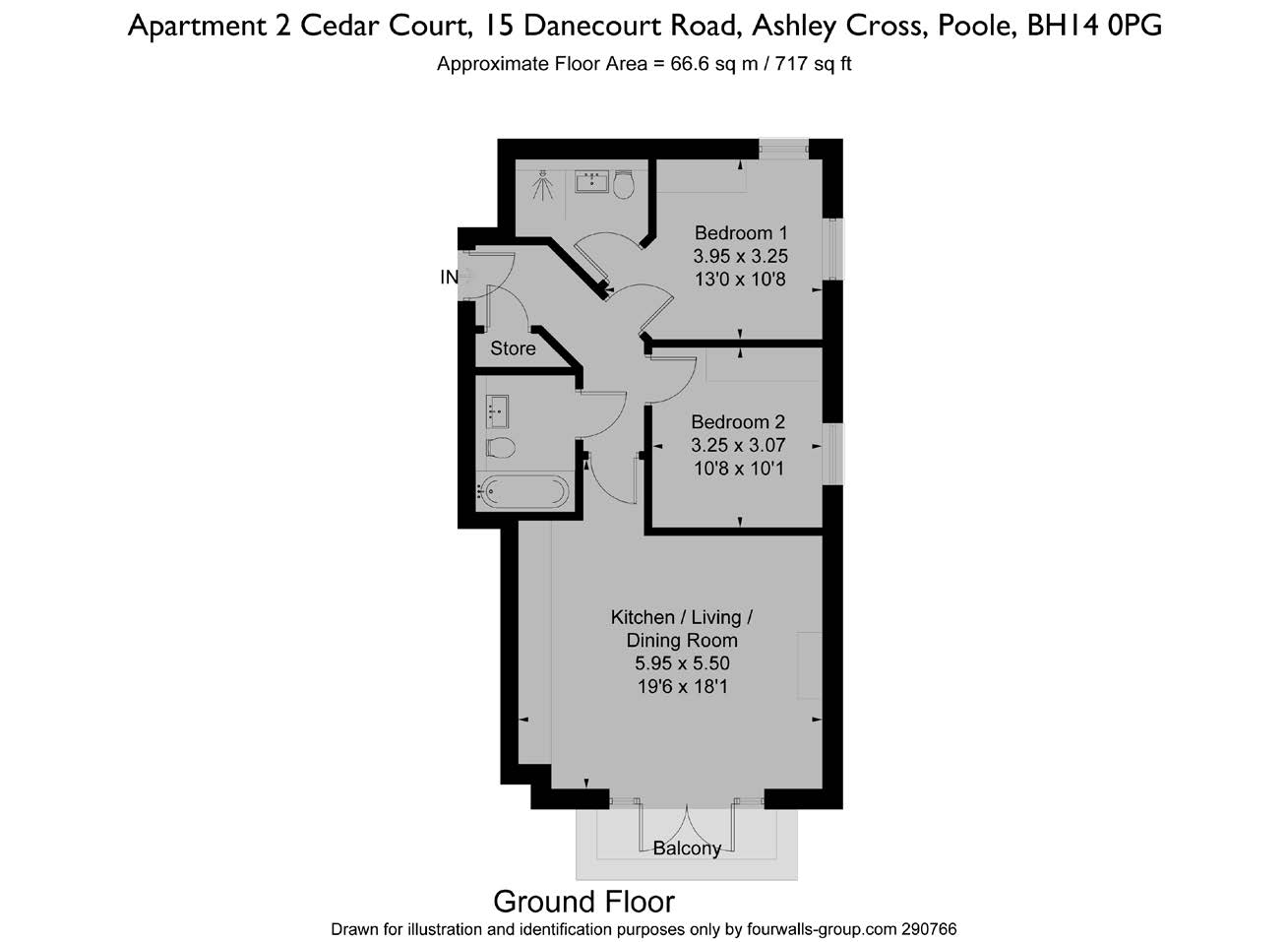 Apartment 2 Cedar Court Floor plan