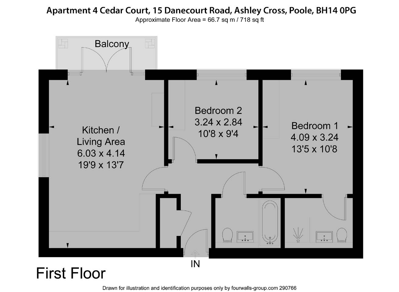 Apartment 4 Cedar Court Floor plan