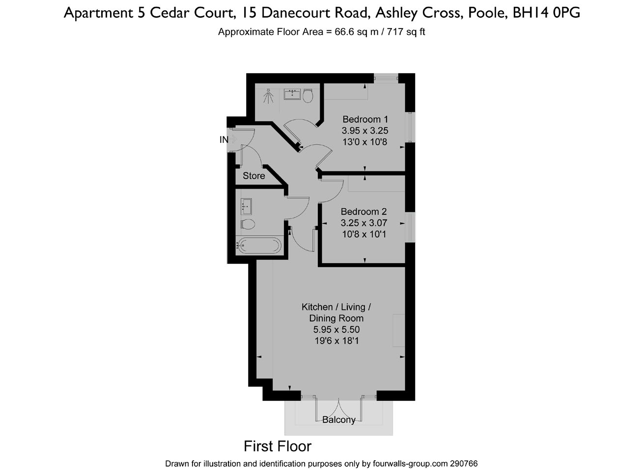 Apartment 5 Cedar Court floor plan