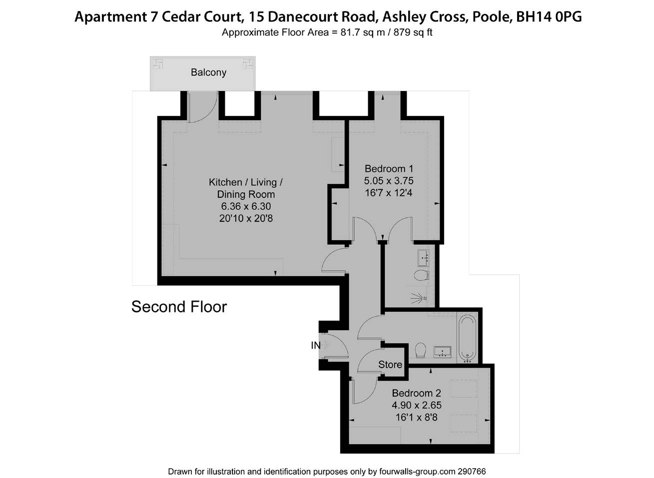 Apartment 7 Cedar Court floor plan